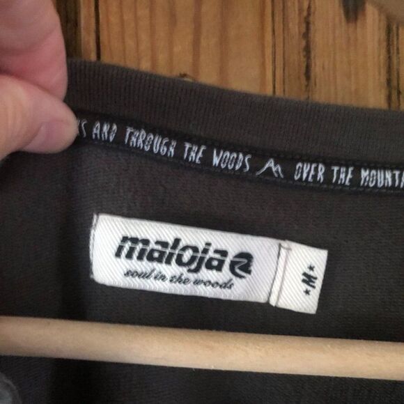 Maloja Medium Longsleeve Gray Embroidered Blouse‎ - Picture 3 of 10